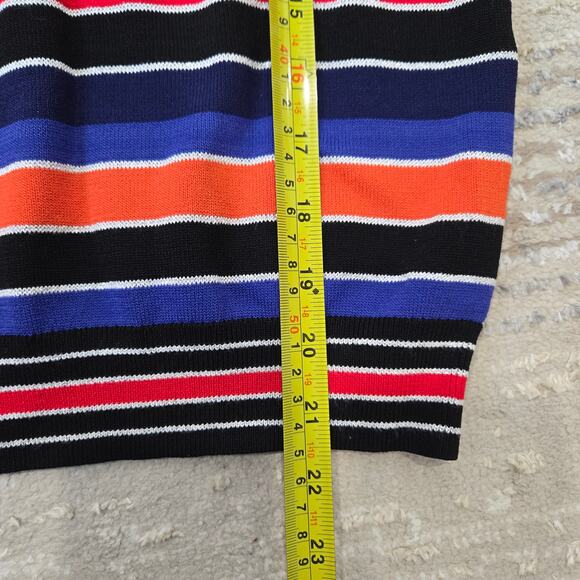 Claudia Strater Amsterdam Light Sweater Pullover Orange Metallic Stripe 36 US 4 - Picture 7 of 7